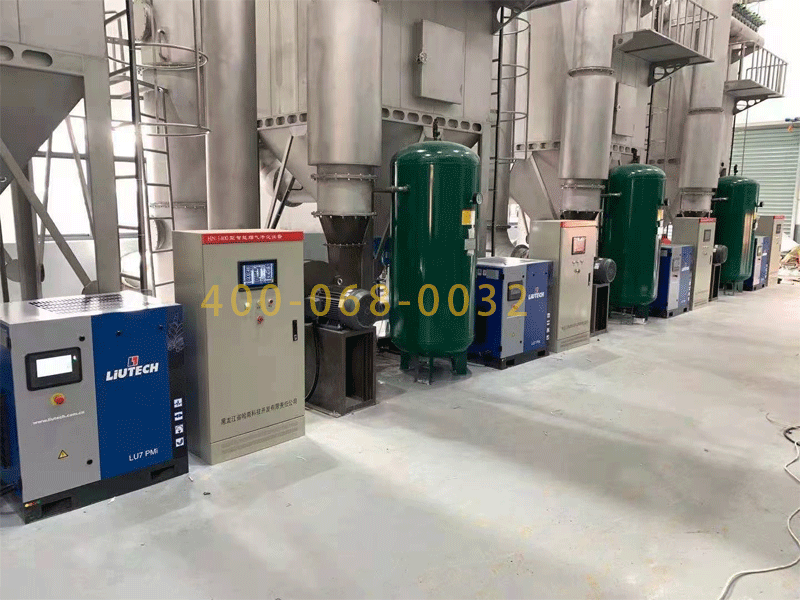 油冷永磁變頻空壓機現場實拍圖